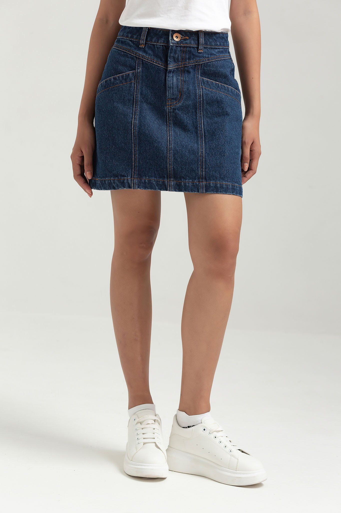 Chân Váy Nữ Mini Jeans Túi Sườn WSK 2019 -