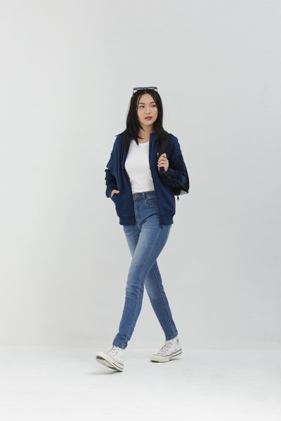 Áo Khoác Nữ Basic Thun Gân Chéo WOK 2026