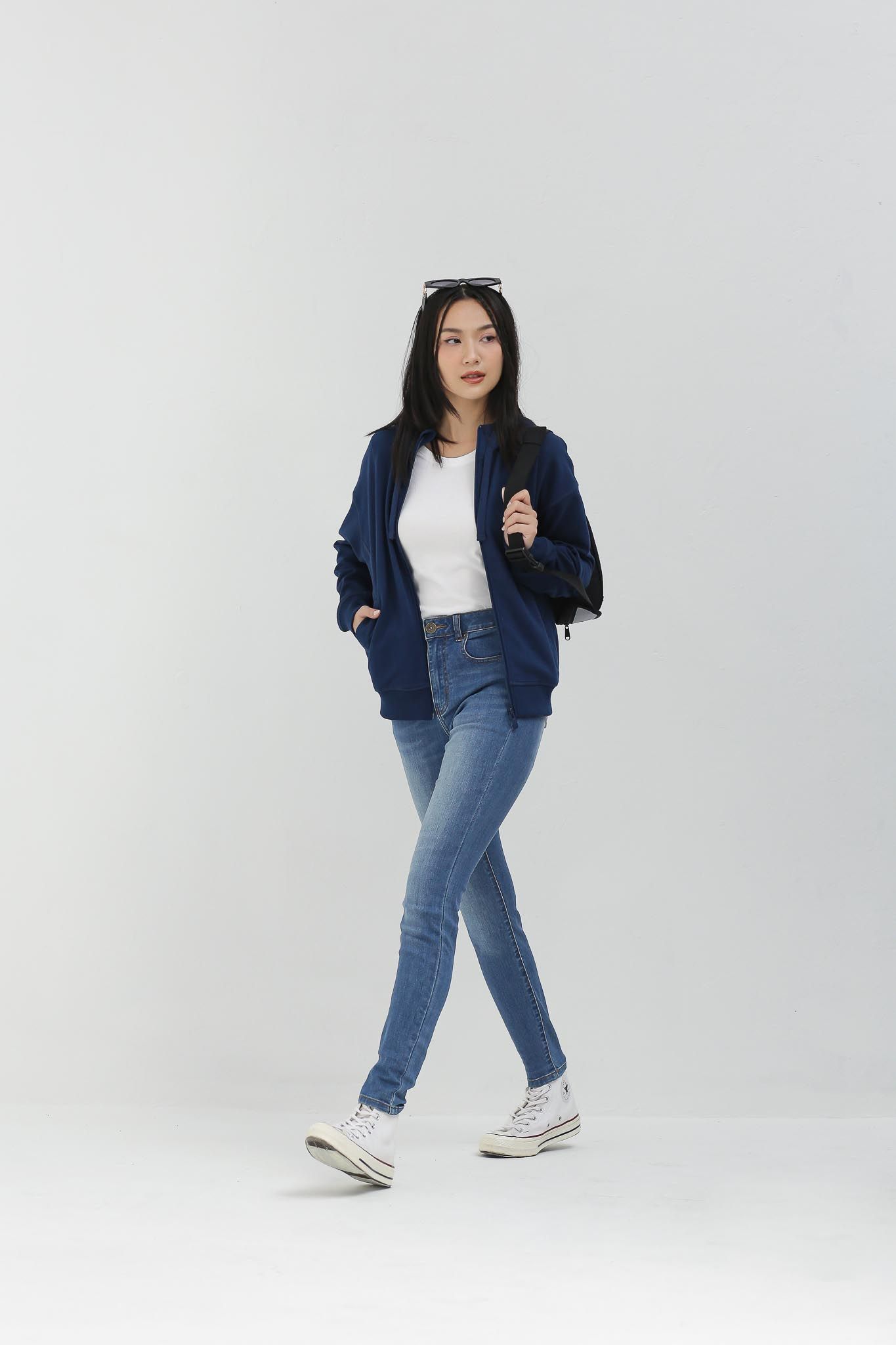 Áo Khoác Nữ Basic Thun Gân Chéo WOK 2026 -
