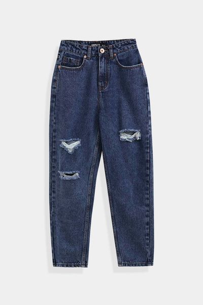 Quần Jeans Nữ Mom Fit Wash Rách WJE 2015