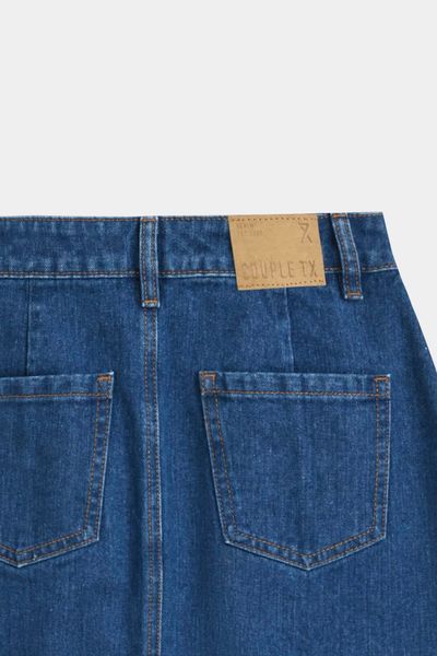 Váy Nữ Midi Jeans Diễu Chỉ Nổi WSK 2020