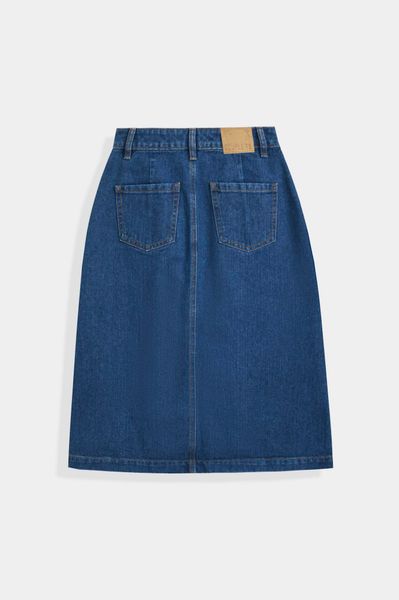 Váy Nữ Midi Jeans Diễu Chỉ Nổi WSK 2020