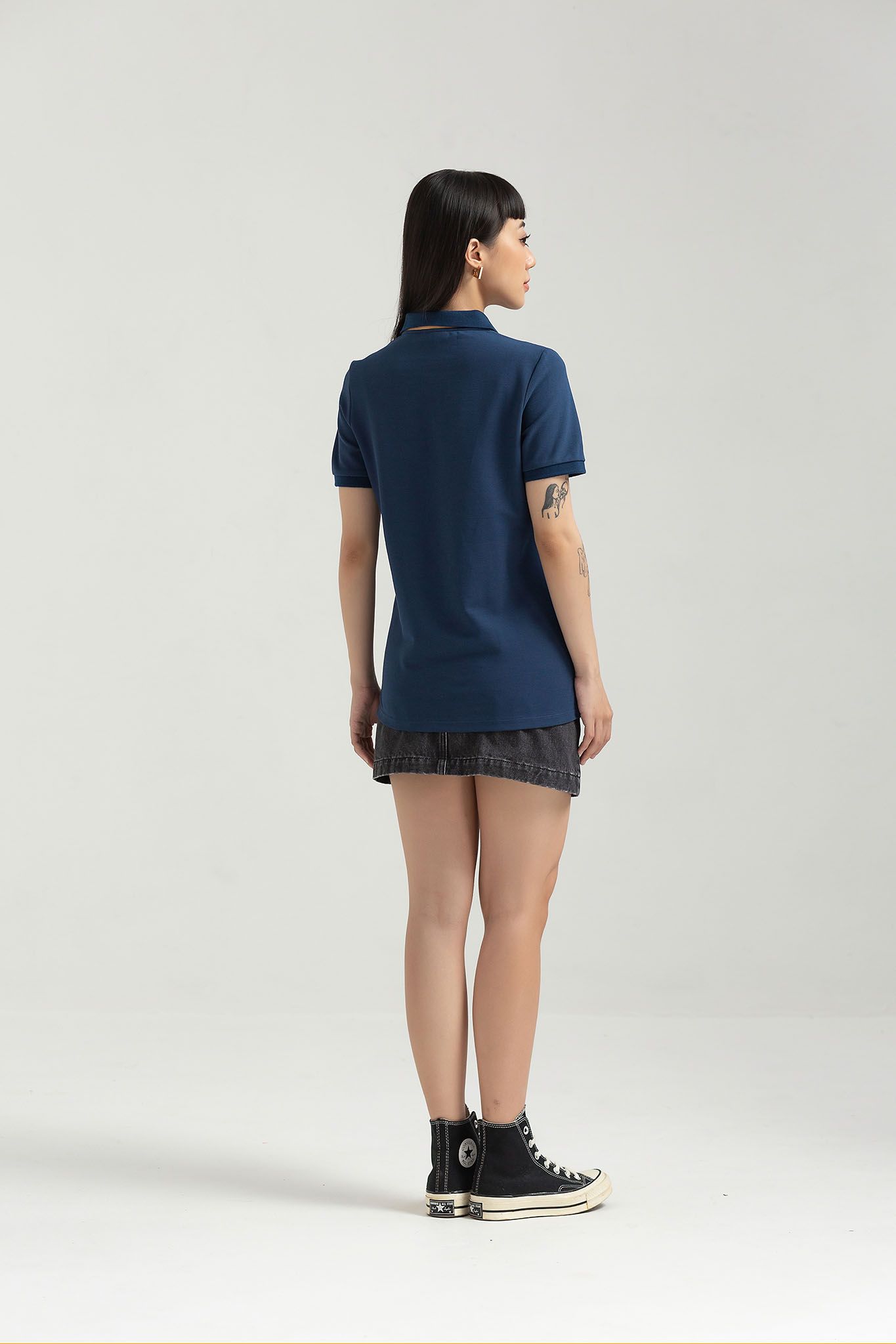 Áo Polo Nữ Pique Regular Fit Phối Trụ Bo Kiểu WPO 2023 -