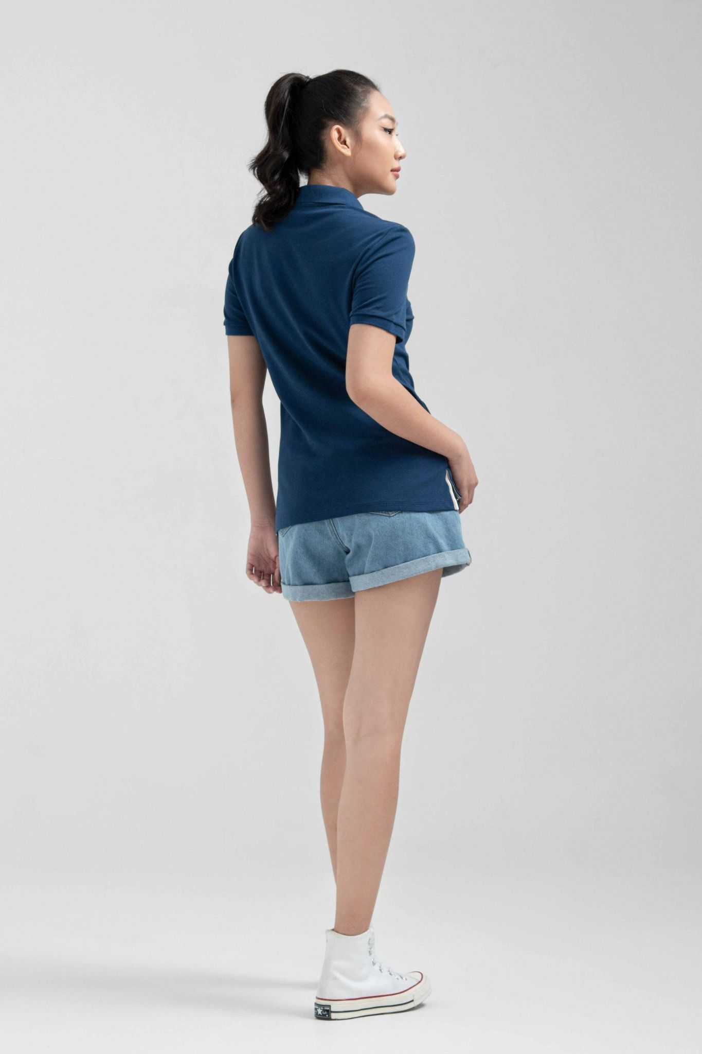 Áo Polo Nữ Pique Slim Fit Phối Bo Cổ WPO 2024 -