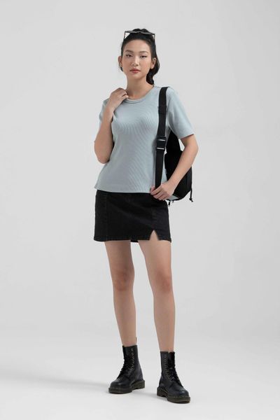 Áo Thun Gân Nữ Slim Fit Tay Lửng WTS 2228