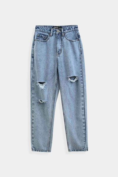 Quần Jeans Nữ Mom Fit Wash Rách WJE 2015