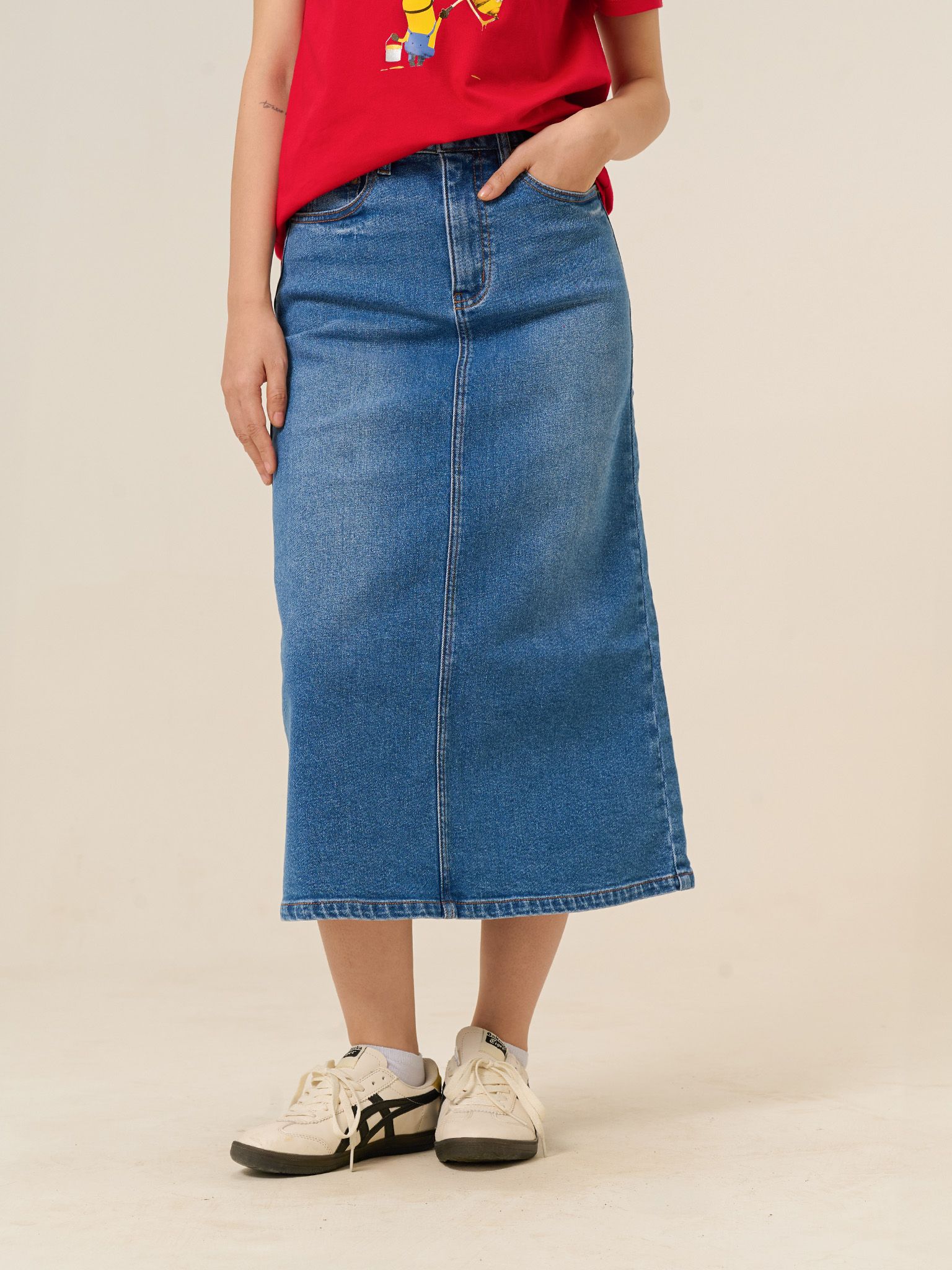 Váy Nữ Jean Dài Wash Classic WSK 2030