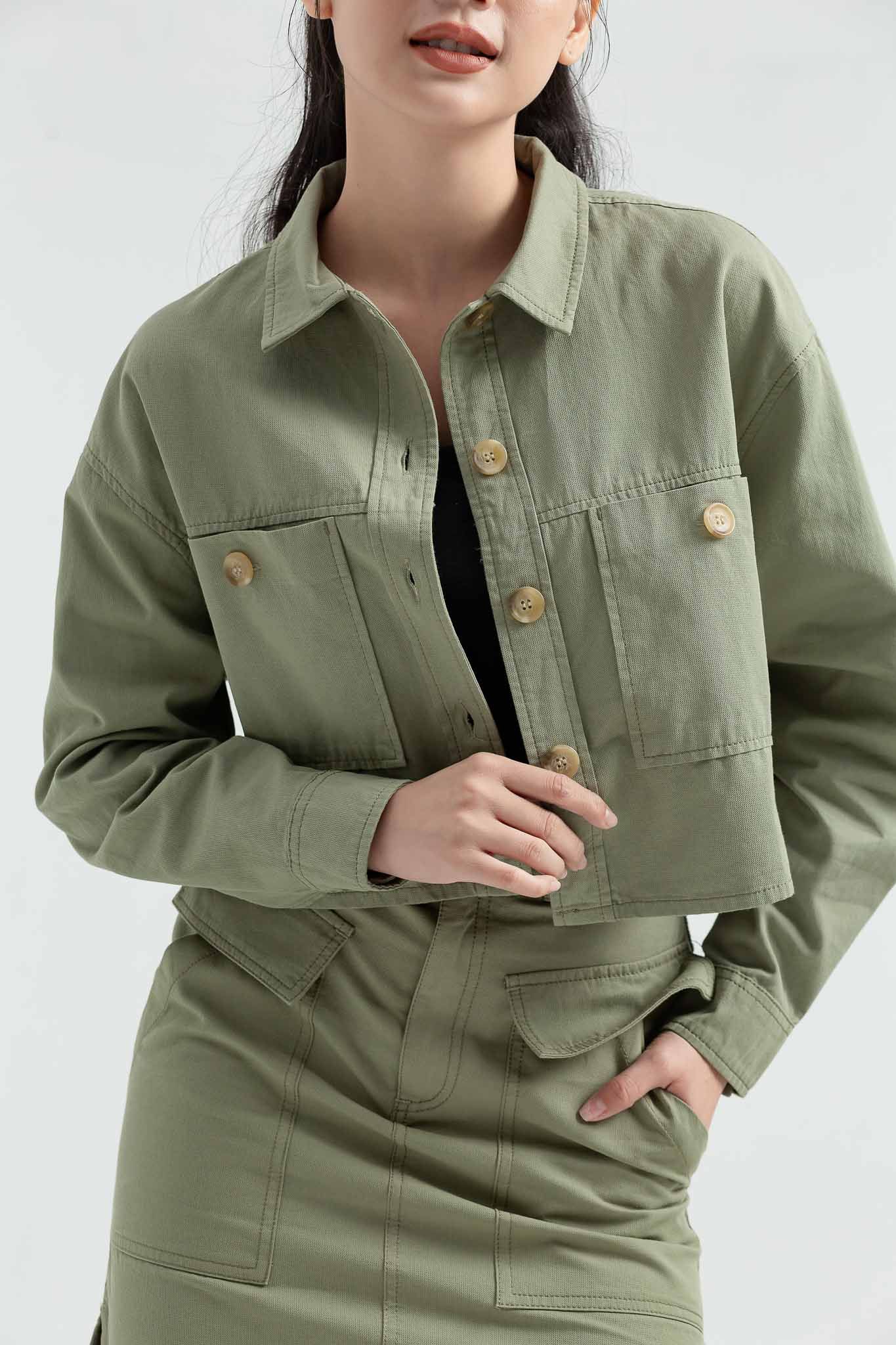 Áo Khoác Croptop Oversize WOF 2009 -