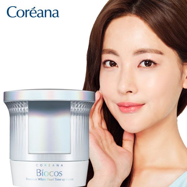 1289. Kem dưỡng da chiết xuất Ngọc Trai Coréana Biocos Premium White Pearl Tone Up Cream 50ml