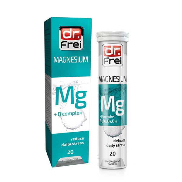 Viên Sủi Hỗ Trợ Giảm Căng thẳng Dr. Frei Magnesium + B complex
