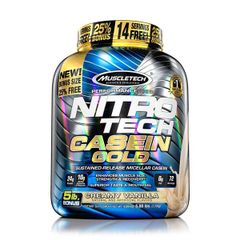 Sữa Tăng Cơ Ban Đêm NitroTech Casein Gold 2.3kg - 2 mùi