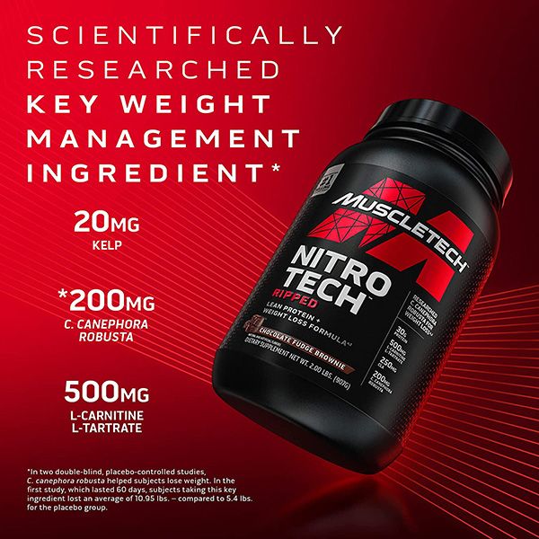 Sữa tăng cơ giảm mỡ Nitro-Tech Ripped 1.8kg