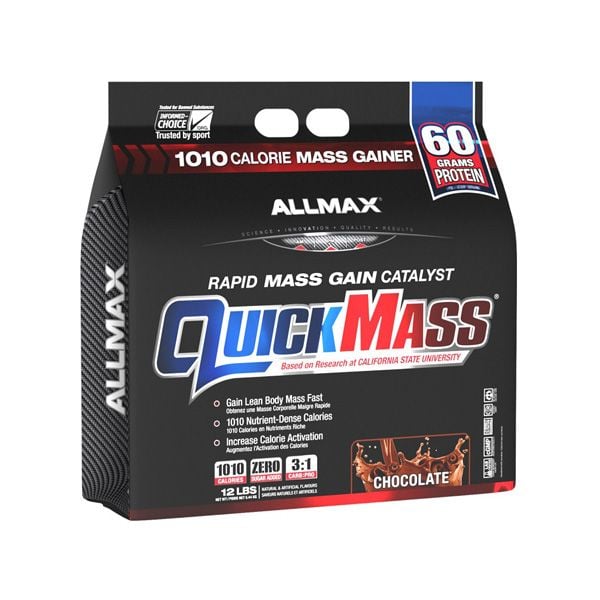 Sữa Tăng Cân Allmax Nutrition Quickmass 12lbs (5.44kg) - 2 Mùi