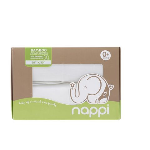 Hộp khăn set 2 màu trắng Nappi 77*77 cm