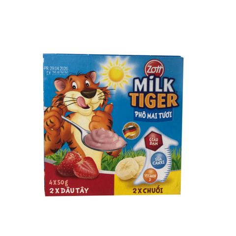 Phomai tươi Milk Tiger hương Dâu-chuối