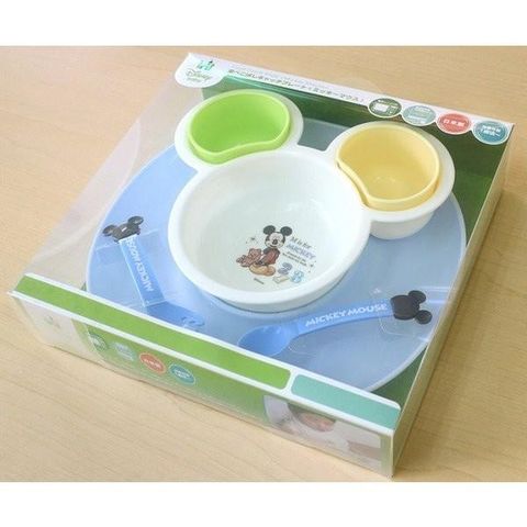 Bộ bát thìa dĩa tập ăn Nishiki Kasei hình Mickey (hộp)
