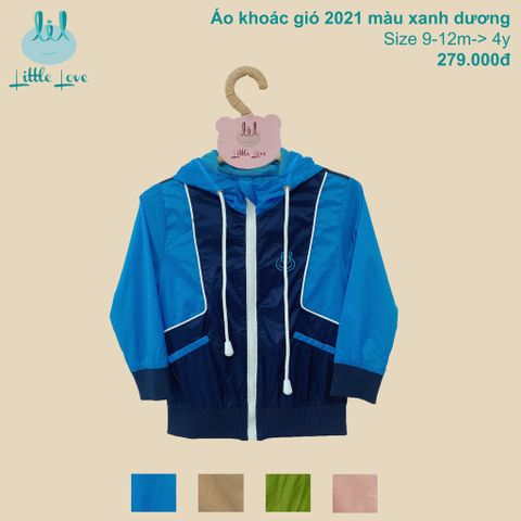 Áo Bamboo LIL khoác gió 2021 xanh dương navy