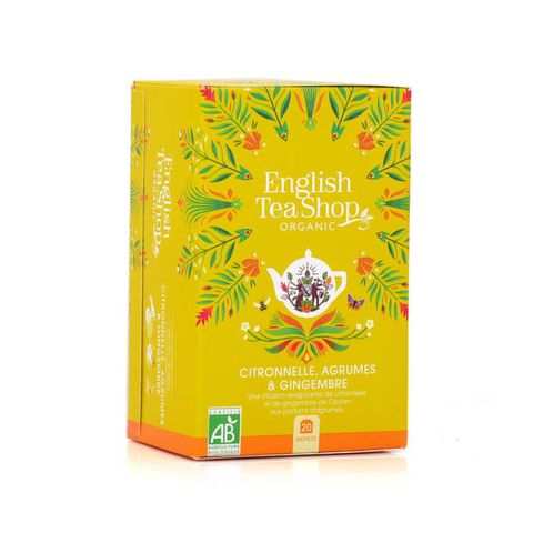 Trà Organic Lemongrass Ginger & Citrus Fruits Hiệu English Tea Shop 20 gói