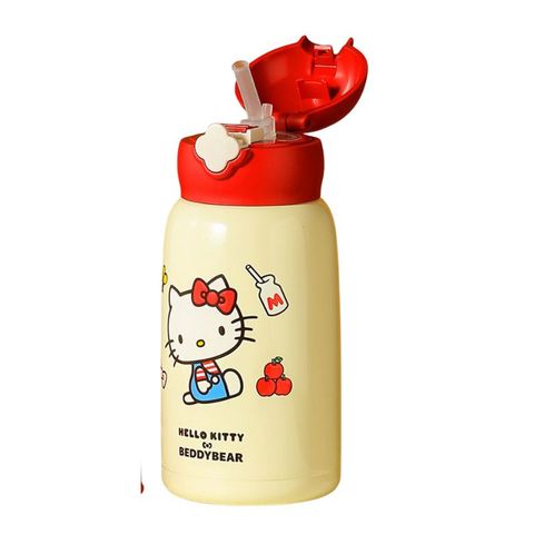 Bình nước Beddy Bear giữ nhiệt hình Hello Kitty đỏ 630ml