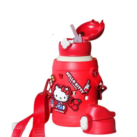 Bình nước Beddy Bear giữ nhiệt hình Hello Kitty đỏ 630ml