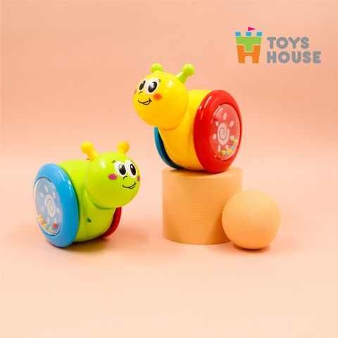 Đồ chơi lật đật có bánh xe cho bé Toyshouse hình ốc sên 008-1