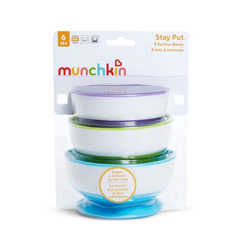 Bộ 3 bát ăn chống đổ Munchkin