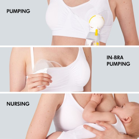 Áo lót Medela 3 in 1 Nursing & Pumping Bra màu trắng