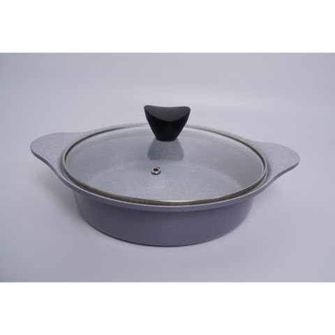 Nồi tráng sứ đáy từ Bellos ceramic coating Pot IH màu xám size 22cm