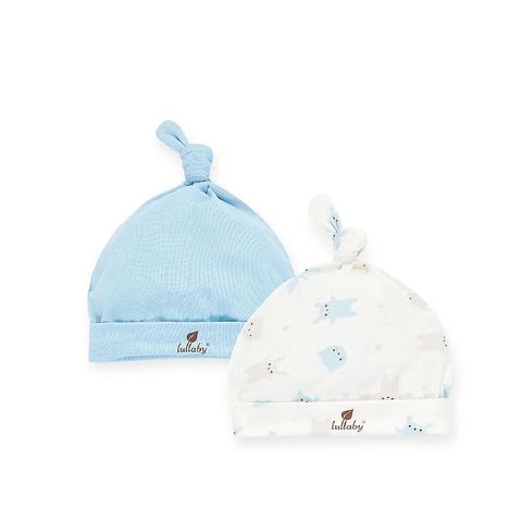 Set mũ thắt nút  Lullaby NH434M trắng xanh