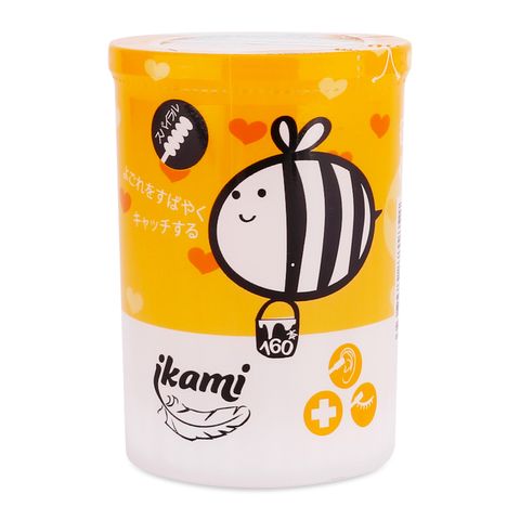 Tăm bông Ikami Baby Regular 2 đầu xoắn loại 160 cái/hộp