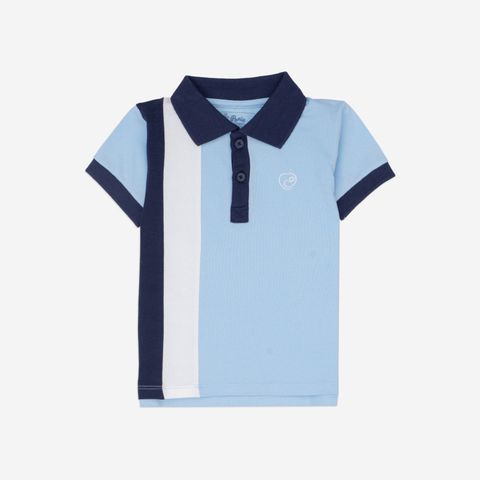 Áo ngắn tay cổ Polo BU Baby Ponie Blue