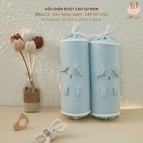 Gối chặn Bamboo LIL ruột cao su non xanh