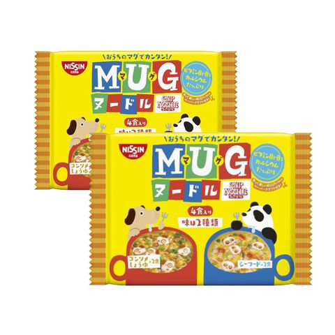 Combo 2 Mỳ ăn dặm MUG Nissin màu vàng gói 94g