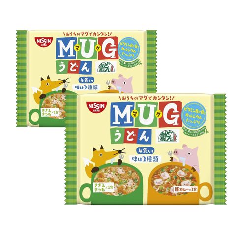 Combo 2 Mỳ ăn dặm MUG Nissin màu xanh gói 94g