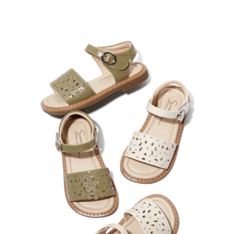 Giày sandals Snoffy bé gái màu xanh