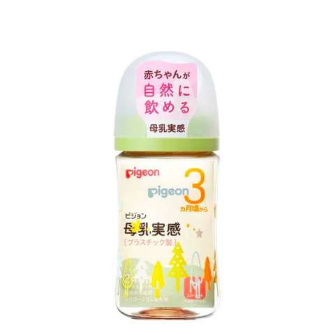 Bình sữa Pigeon PPSU Plus WN3 phiên bản Nhật 240 ml, hình Cây