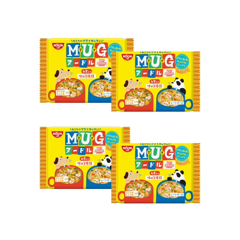 Combo 4 Mỳ ăn dặm MUG Nissin màu vàng gói 94g