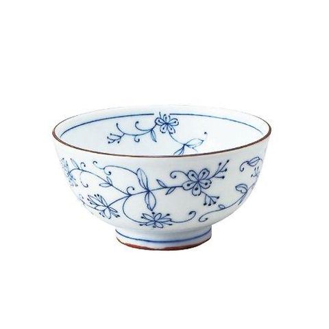 Bát sứ nhỏ Yamata họa tiết cây cỏ size φ12.5×8cm