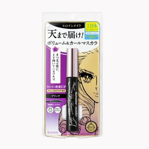 Mascara Kissme Heroine Nâng Cao Kissme Heroine Make Giúp Nâng Cong Và Làm Dày Rậm Mi Tối Đa - Siêu Bền Trong 24H (Màu Đen Tuyền) 6G #01