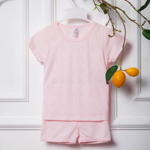 La Pomme -  SS020 Bộ cộc Gấu con- Hồng