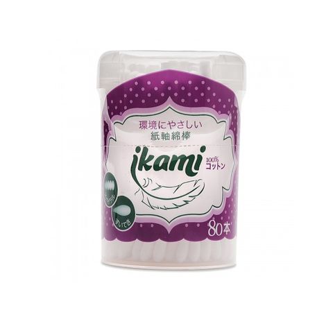 Tăm bông Ikami Spiral 1 đầu xoắn, 1 đầu thường loại 80 cái/hộp