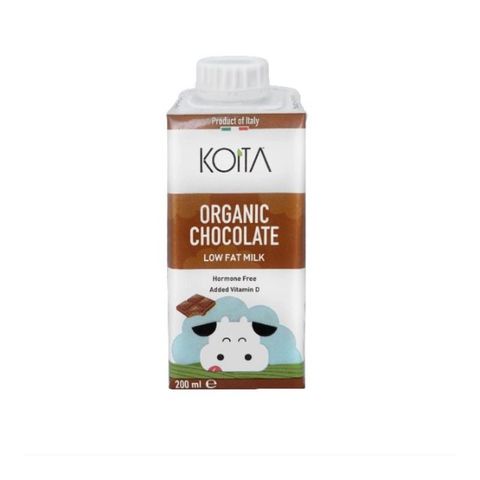 Thực phẩm bổ sung: Sữa bò hữu cơ socola ít béo Koita 200ml