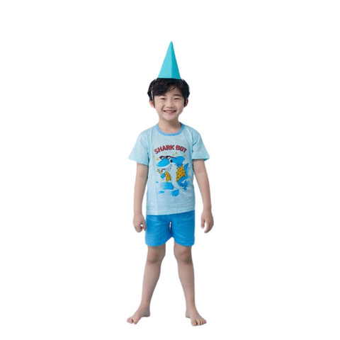 Bộ pijama Olomimi cộc bé trai Shark Boy