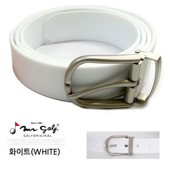 Thắt Lưng Golf Silicon Mr Golf White