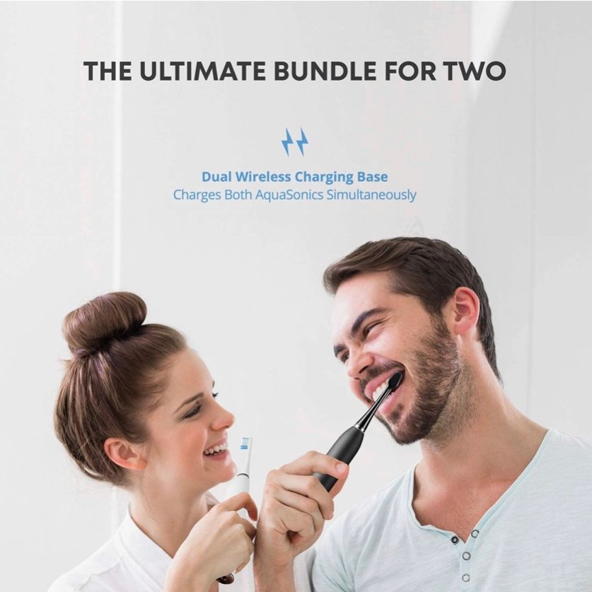 Máy đánh răng AquaSonic DUO Dual Handle Ultra Whitening