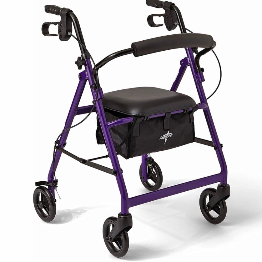 Xe lăn Medline Aluminum Rollator Walker with Seat