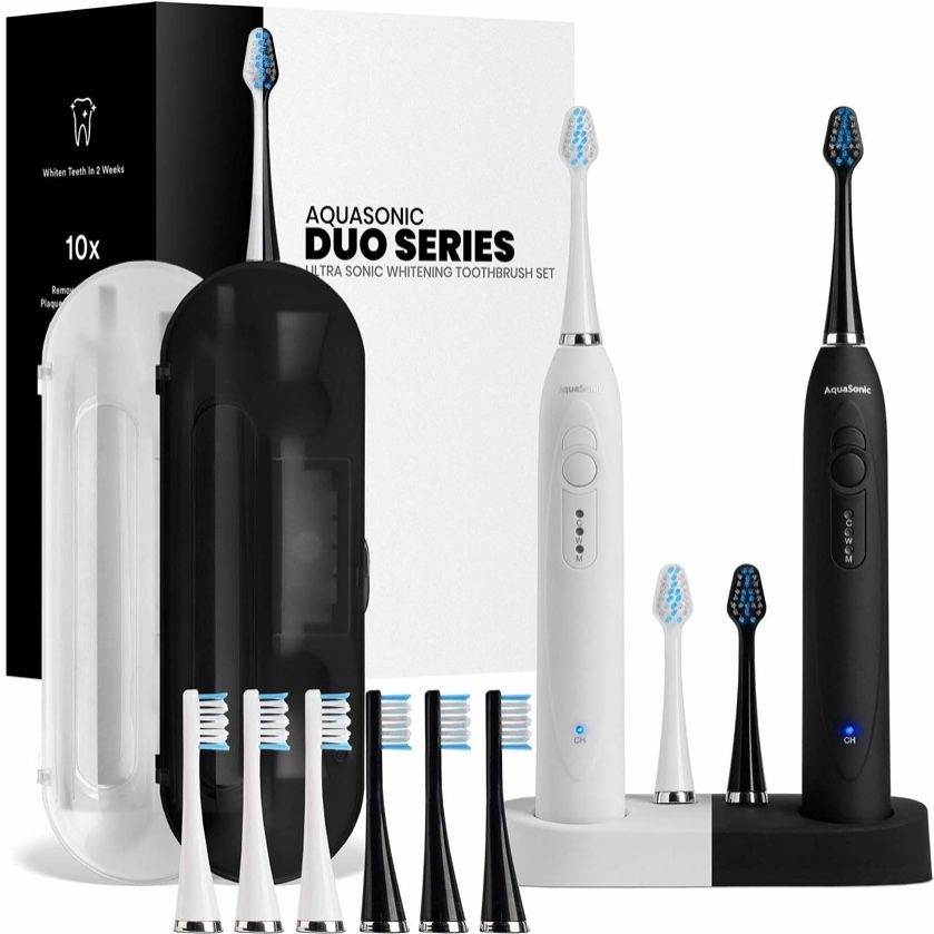 Máy đánh răng AquaSonic DUO Dual Handle Ultra Whitening