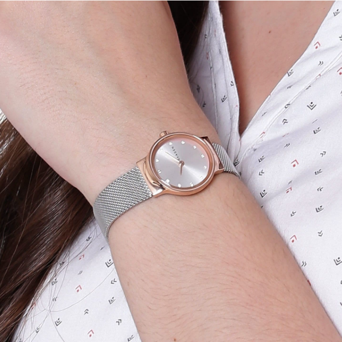 Đồng hồ nữ Skagen Freja Two-Tone Steel-Mesh