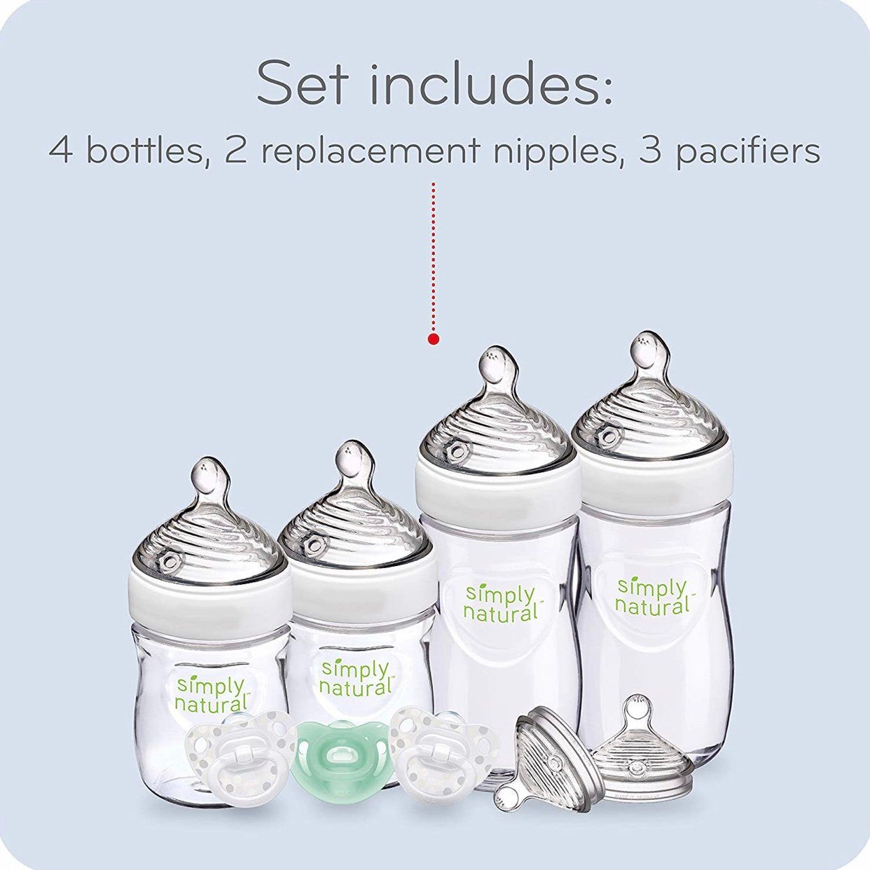 Bình sữa cho bé NUK Simply Natural Bottles Gift Set