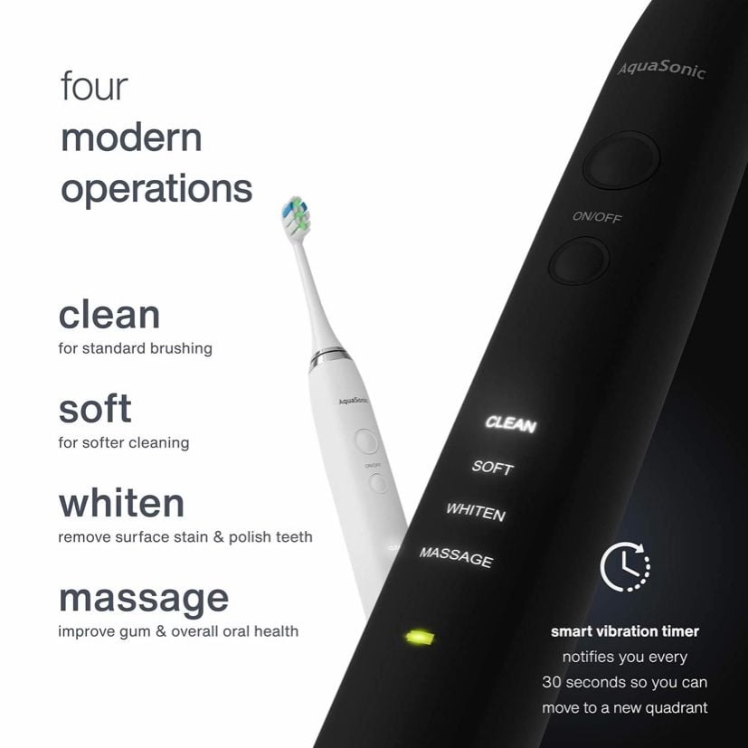 Máy đánh răng AquaSonic DUO PRO - Dual Handle Ultra Whitening